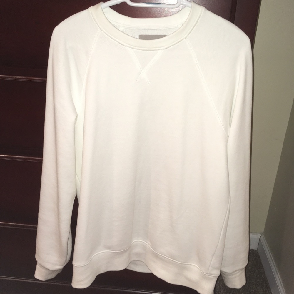 Everlane White French Terry Pullover S